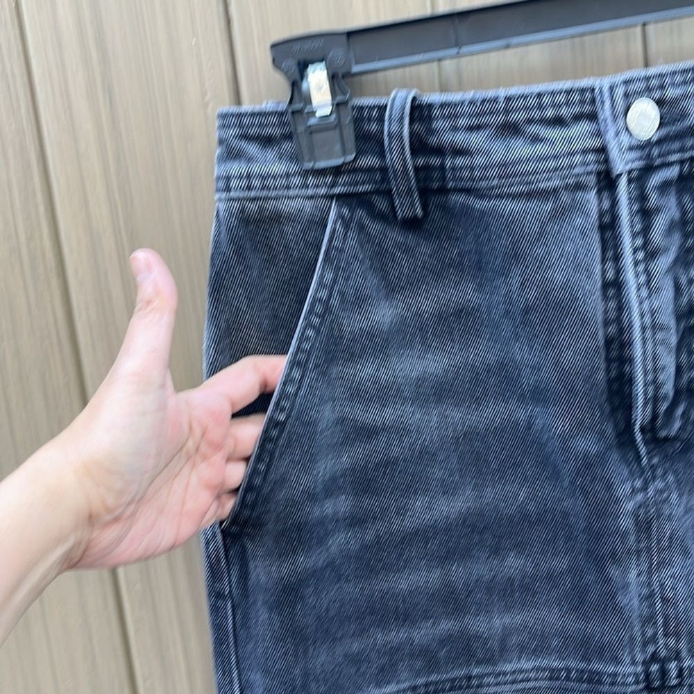 A.L.C Women's Denim Hunter Maxi Skirt size 2 Cotton Washed Black Made in USA NWT - Picture 9 of 16